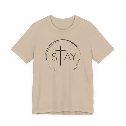 StayAlive™️ with Cross Unisex Jersey Short Sleeve Tee