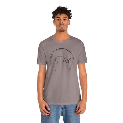 StayAlive™️ with Cross Unisex Jersey Short Sleeve Tee