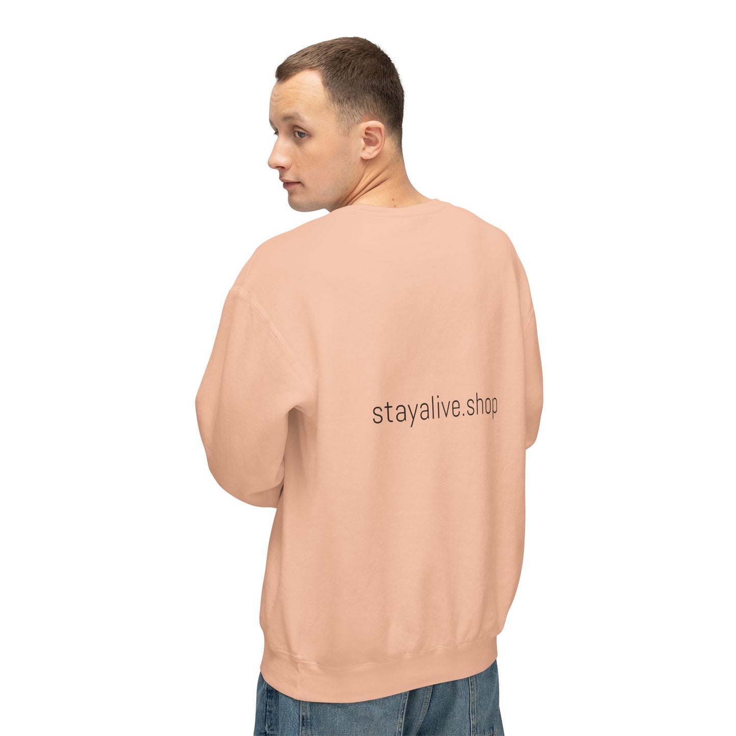 StayAlive™️ with Circle Lightweight Crewneck Sweatshirt Unisex