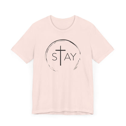 StayAlive™️ with Cross Unisex Jersey Short Sleeve Tee