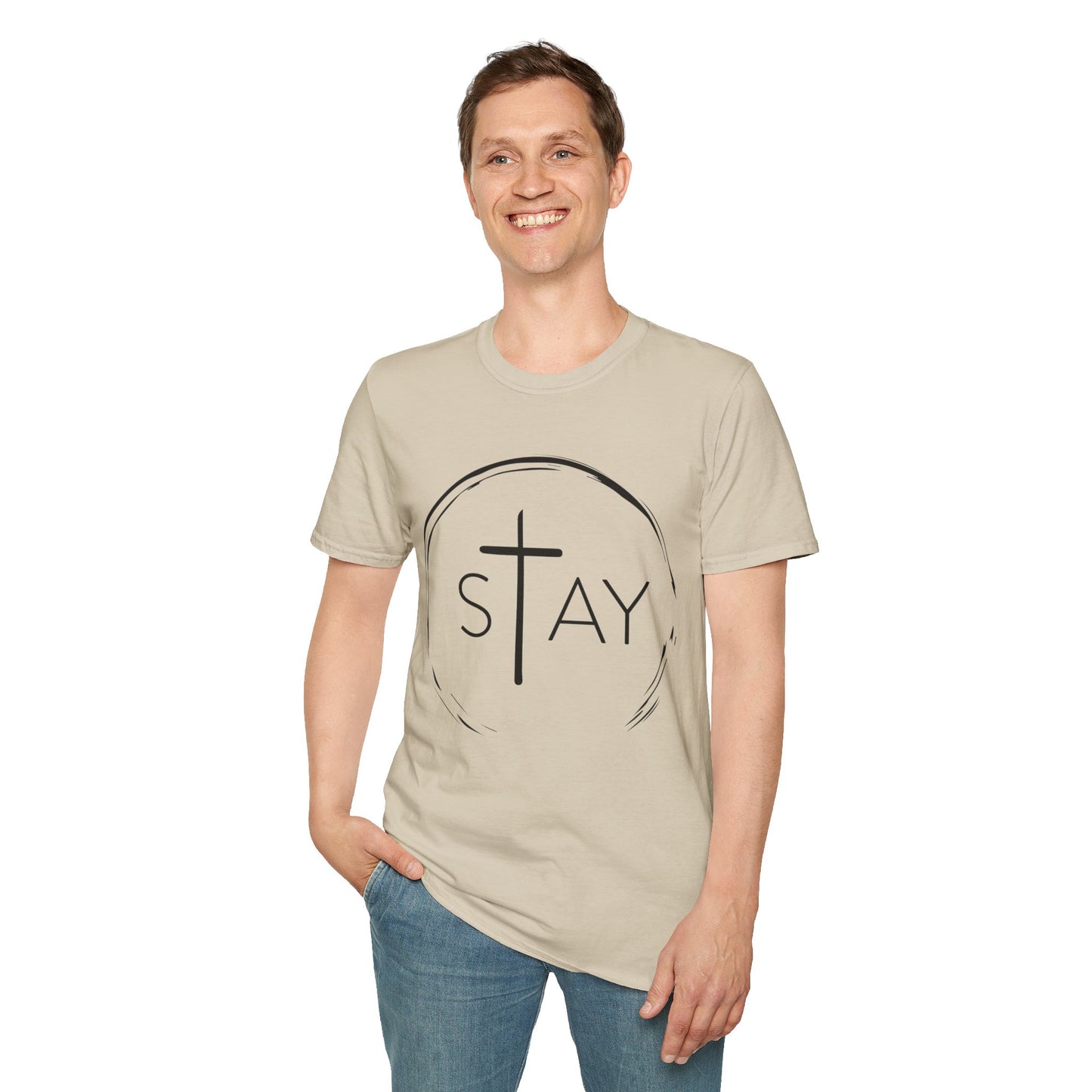 StayAlive™️ with Cross Softstyle T-Shirt Unisex