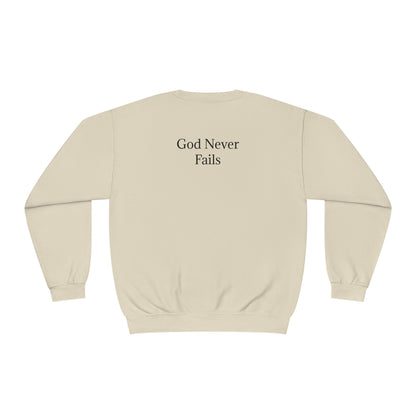 🆕 StayAlive™️ God Never Fails Unisex NuBlend® Crewneck Sweatshirt