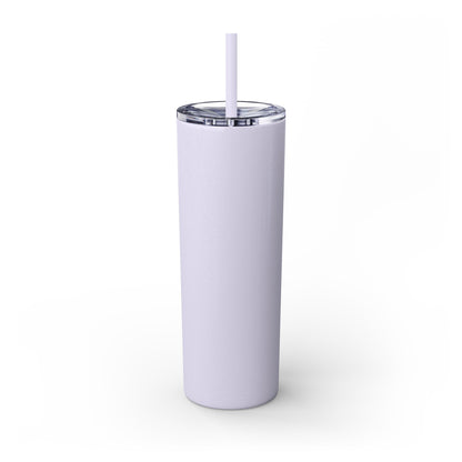 StayAlive™️ with Cross Skinny Tumbler with Straw, 20oz