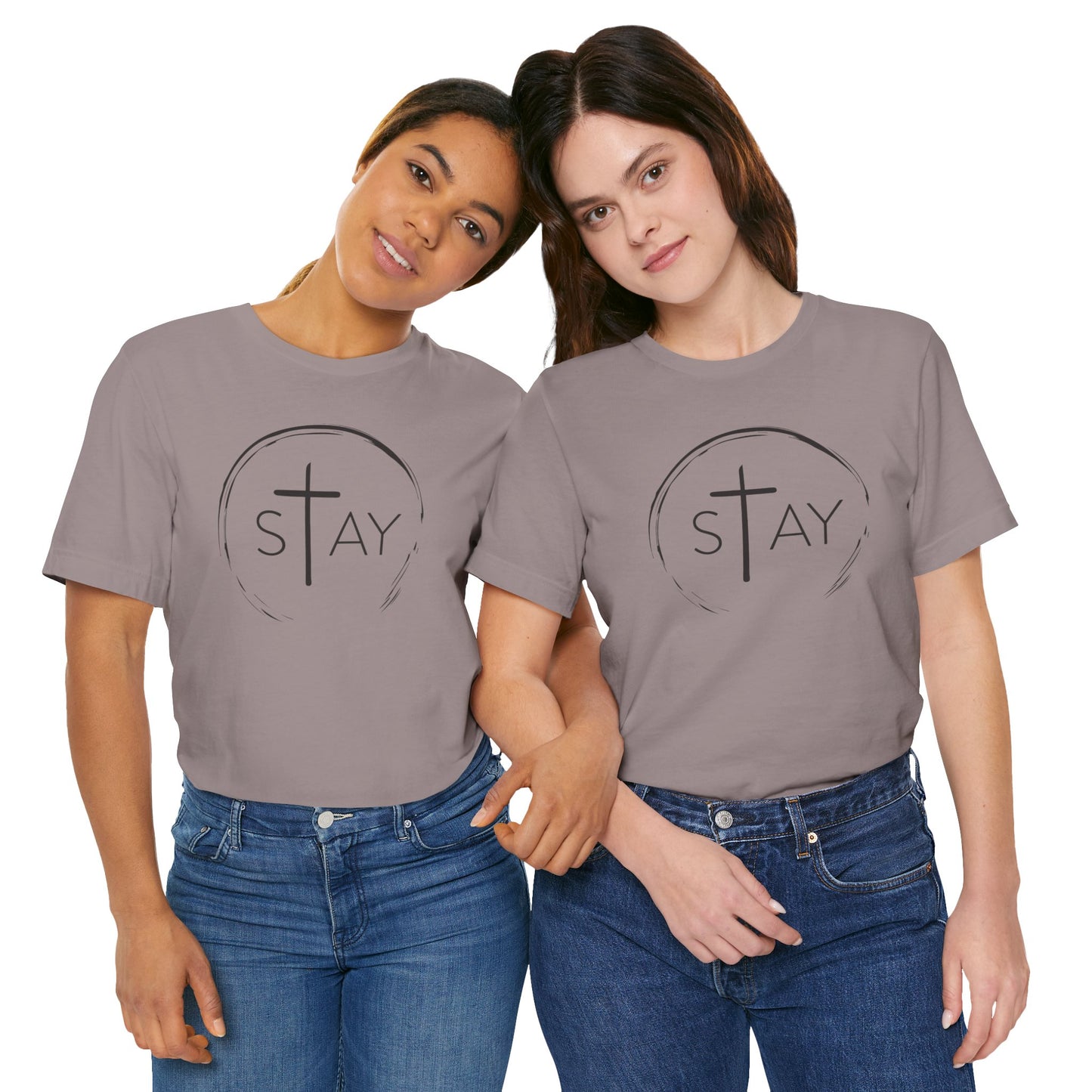 StayAlive™️ with Cross Unisex Jersey Short Sleeve Tee