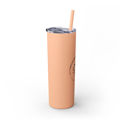 StayAlive™️ with Cross Skinny Tumbler with Straw, 20oz