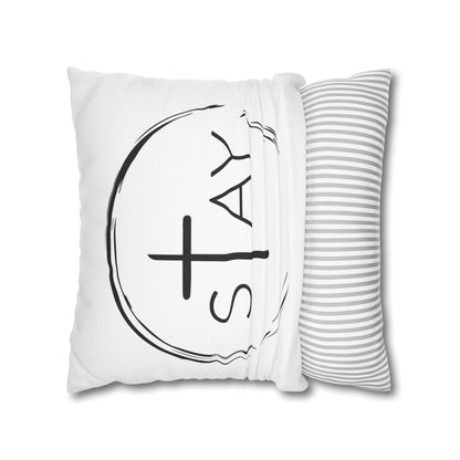 StayAlive™️ with Cross Spun Polyester Square Pillowcase