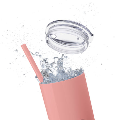 StayAlive™️ with Cross Skinny Tumbler with Straw, 20oz