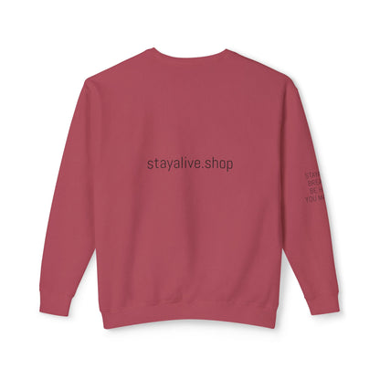 StayAlive™️ with Circle Lightweight Crewneck Sweatshirt Unisex