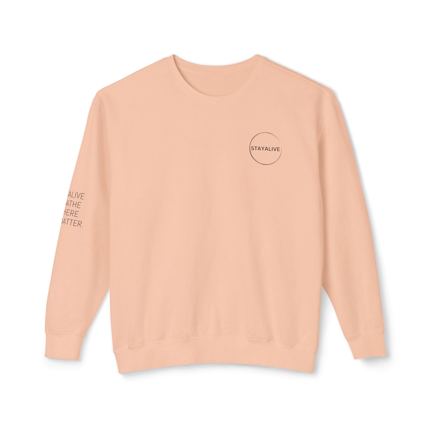 StayAlive™️ with Circle Lightweight Crewneck Sweatshirt Unisex