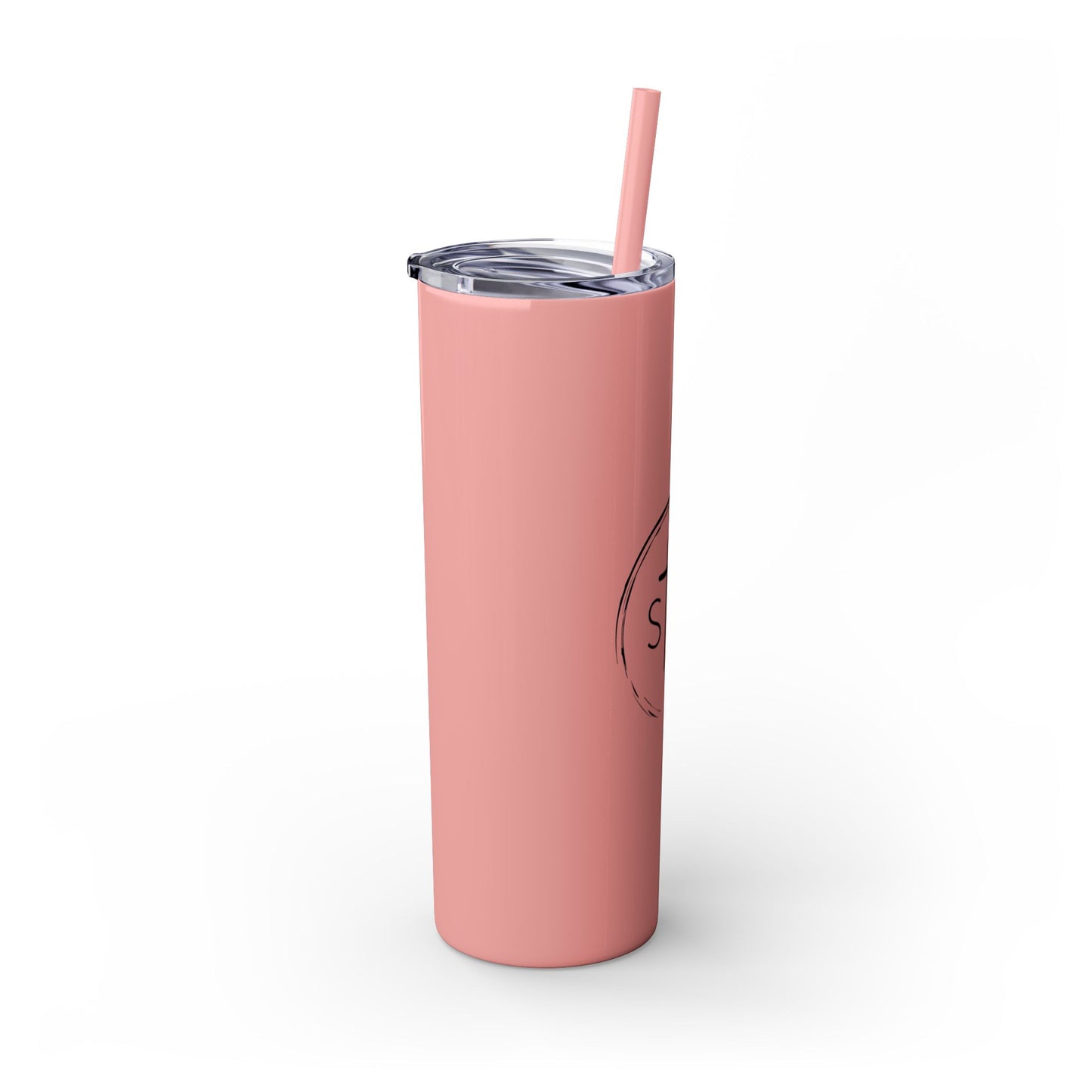 StayAlive™️ with Cross Skinny Tumbler with Straw, 20oz