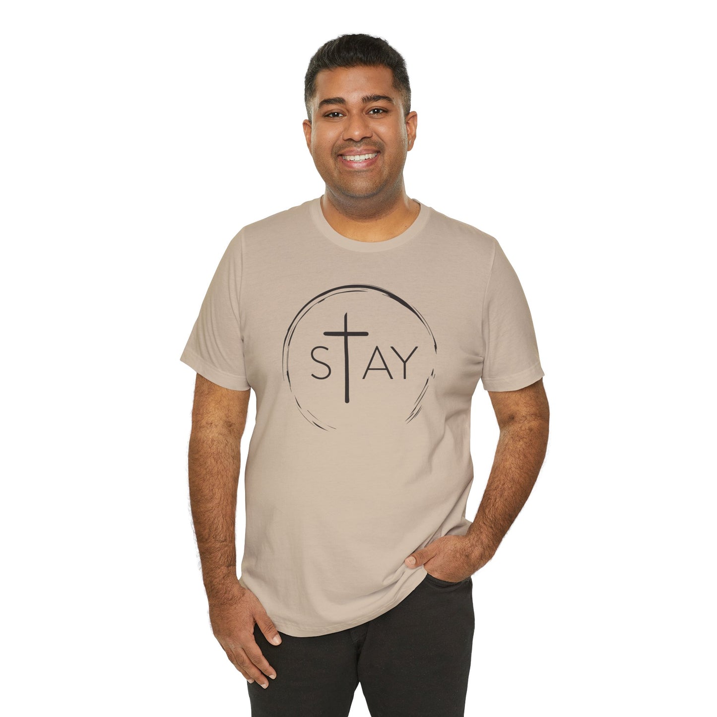 StayAlive™️ with Cross Unisex Jersey Short Sleeve Tee