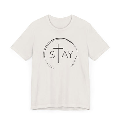 StayAlive™️ with Cross Unisex Jersey Short Sleeve Tee