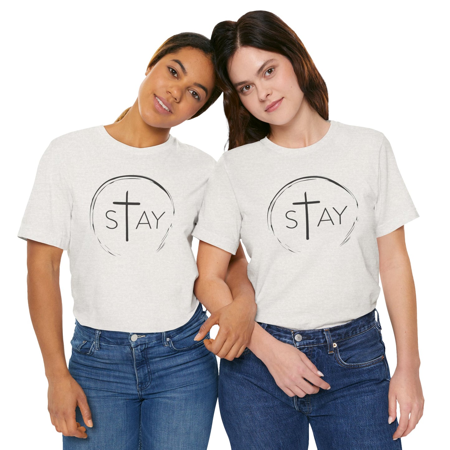 StayAlive™️ with Cross Unisex Jersey Short Sleeve Tee