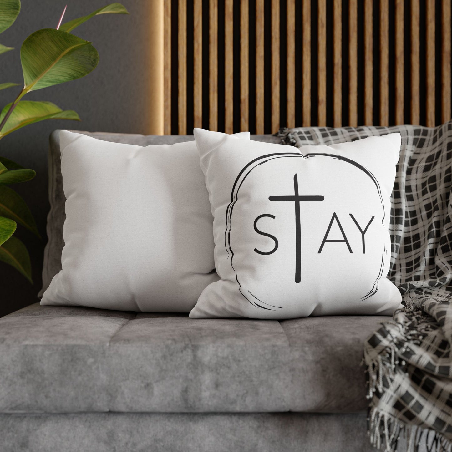 StayAlive™️ with Cross Spun Polyester Square Pillowcase