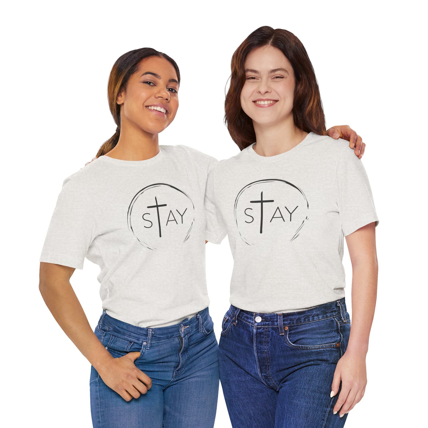 StayAlive™️ with Cross Unisex Jersey Short Sleeve Tee