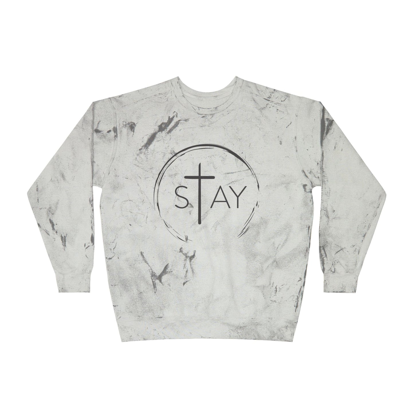 StayAlive™️ with Cross Color Blast Crewneck Sweatshirt Unisex