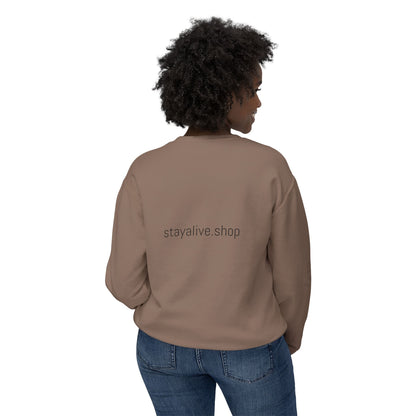 StayAlive™️ with Circle Lightweight Crewneck Sweatshirt Unisex