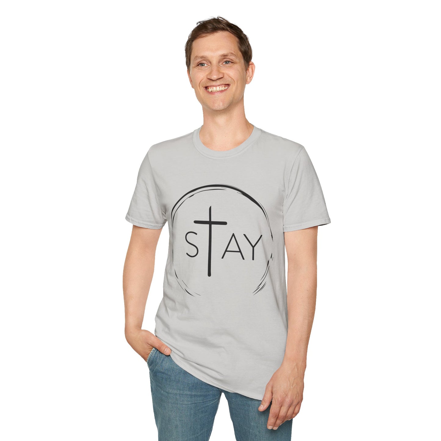 StayAlive™️ with Cross Softstyle T-Shirt Unisex