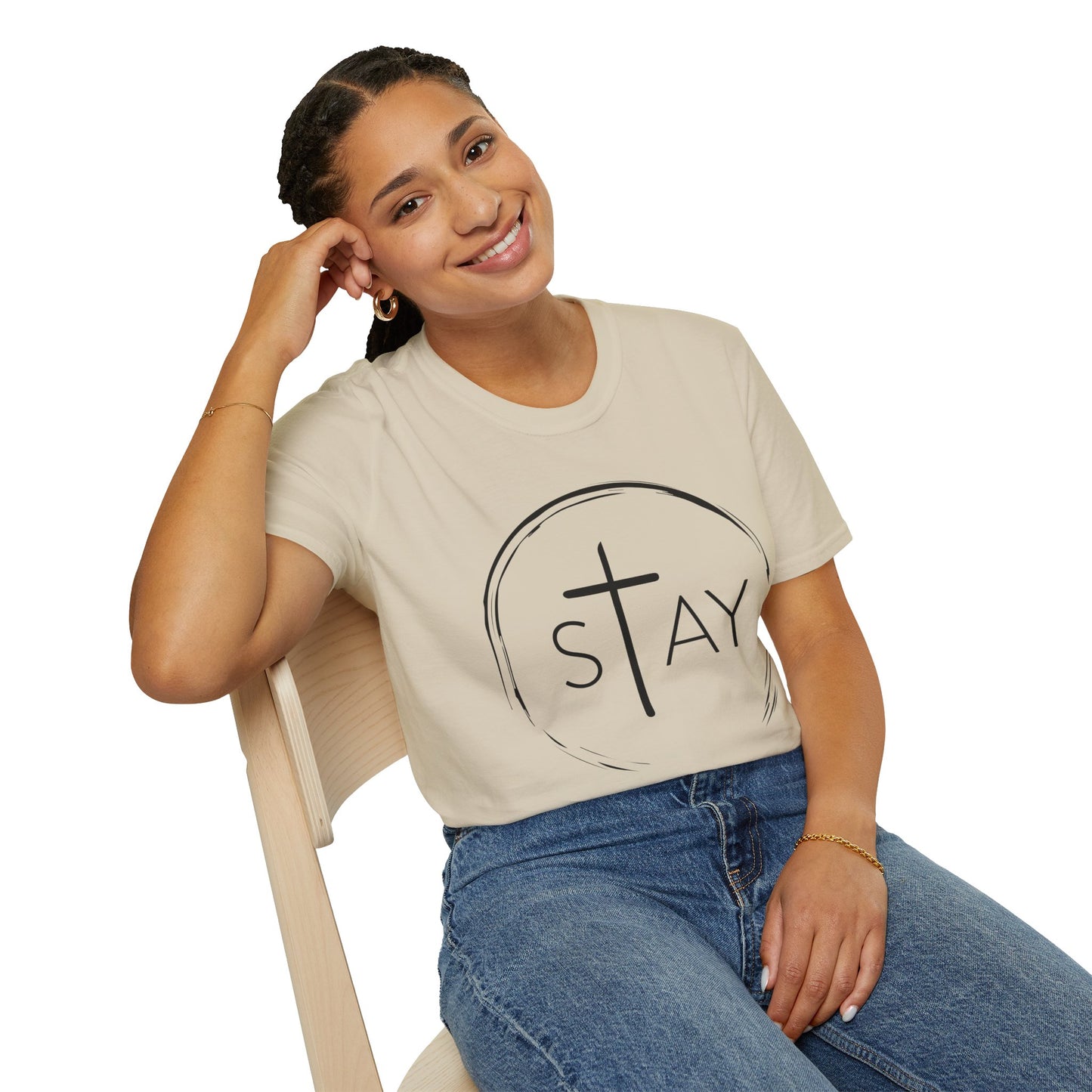 StayAlive™️ with Cross Softstyle T-Shirt Unisex