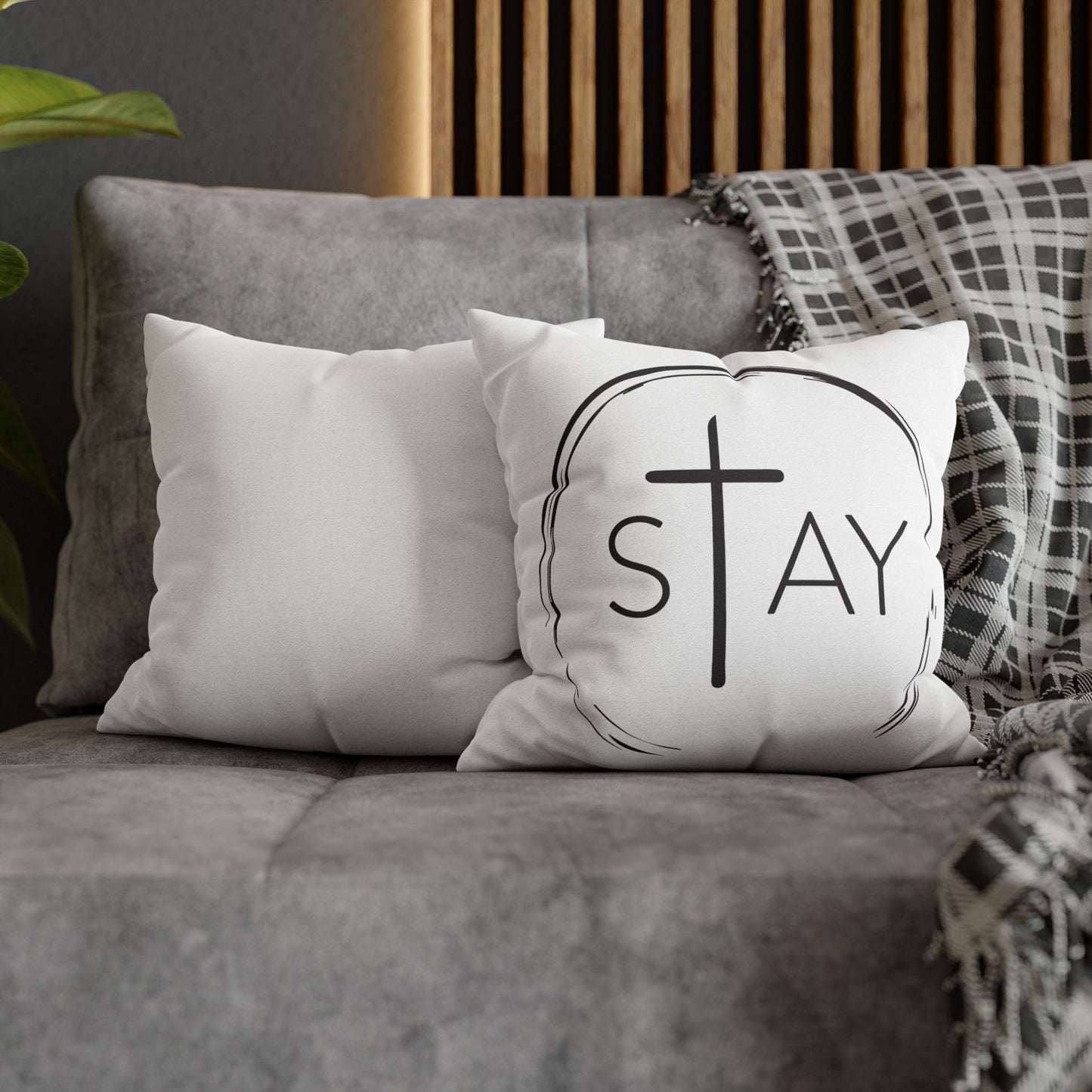 StayAlive™️ with Cross Spun Polyester Square Pillowcase