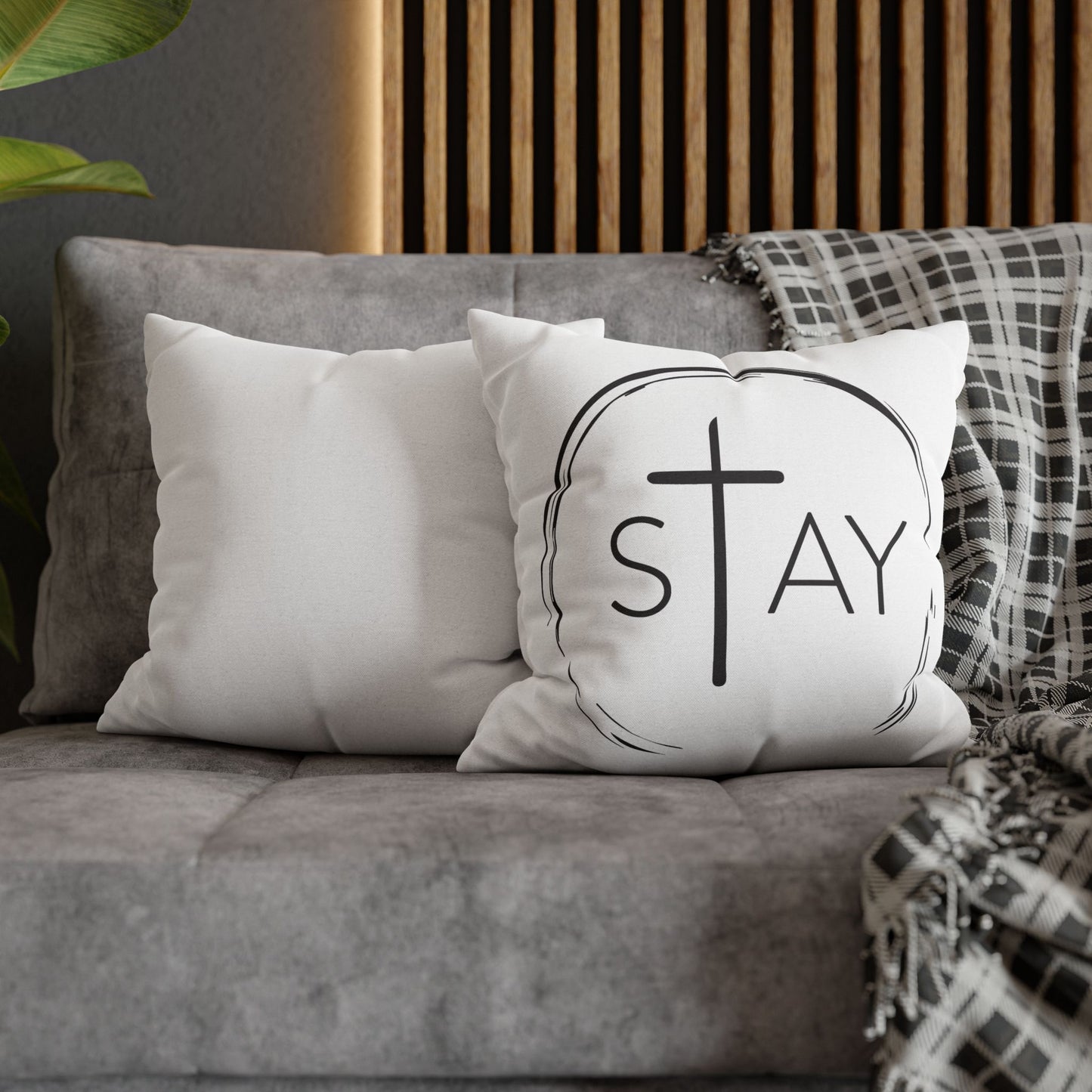 StayAlive™️ with Cross Spun Polyester Square Pillowcase