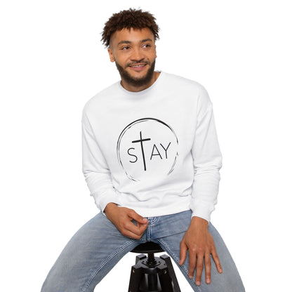 StayAlive™ with Cross Drop Shoulder Sweatshirt Unisex