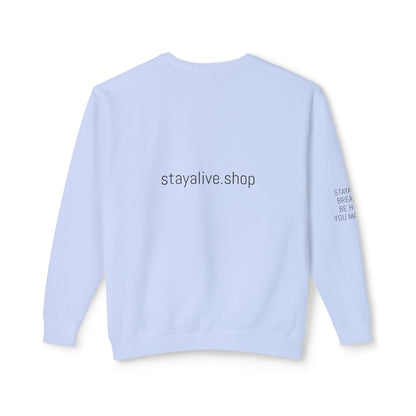 StayAlive™️ with Circle Lightweight Crewneck Sweatshirt Unisex