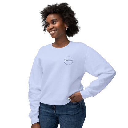 StayAlive™️ with Circle Lightweight Crewneck Sweatshirt Unisex