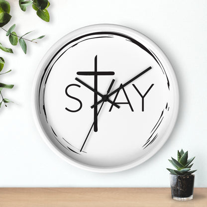 StayAlive™ with Cross | Modern Wall Clock