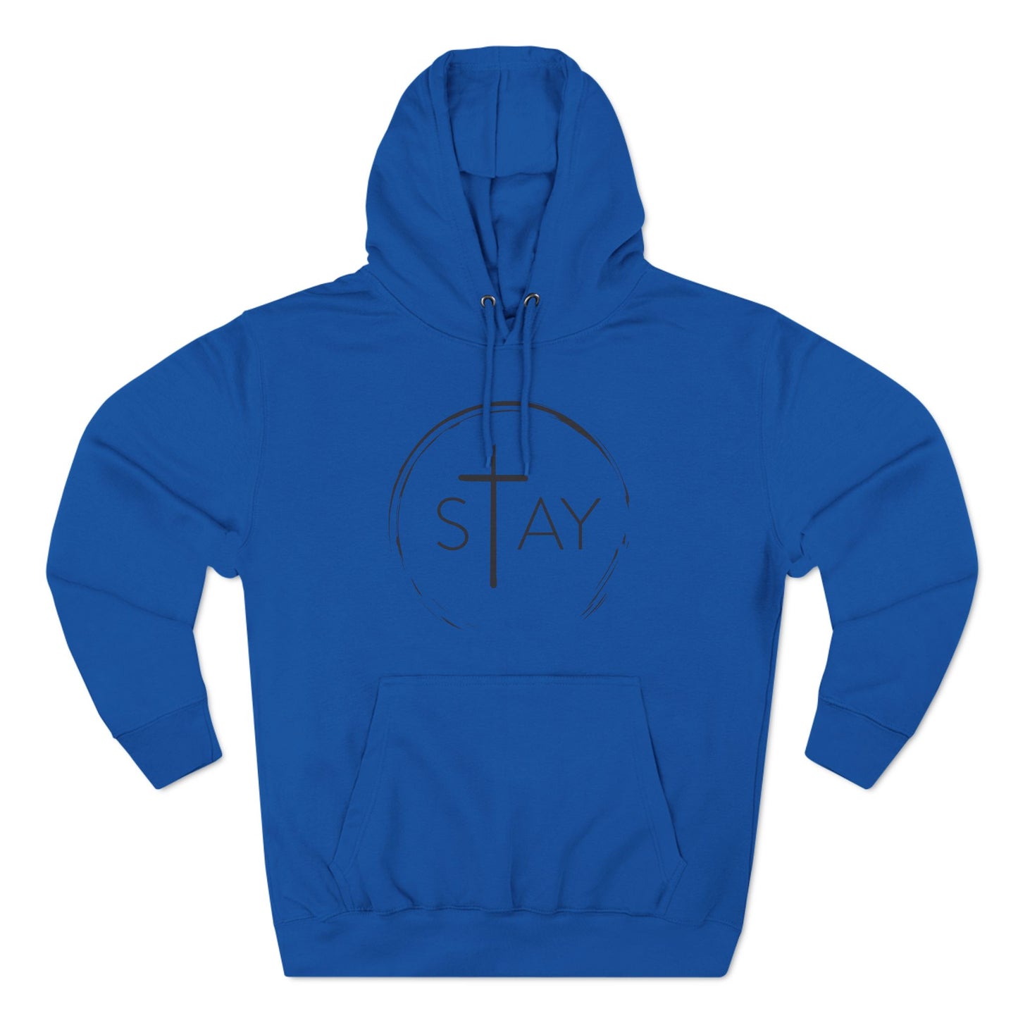 StayAlive™️ with Cross Three-Panel Fleece Hoodie Unisex