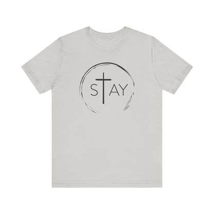 StayAlive™️ with Cross Unisex Jersey Short Sleeve Tee