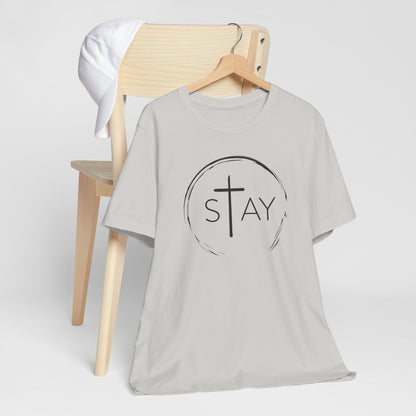 StayAlive™️ with Cross Unisex Jersey Short Sleeve Tee