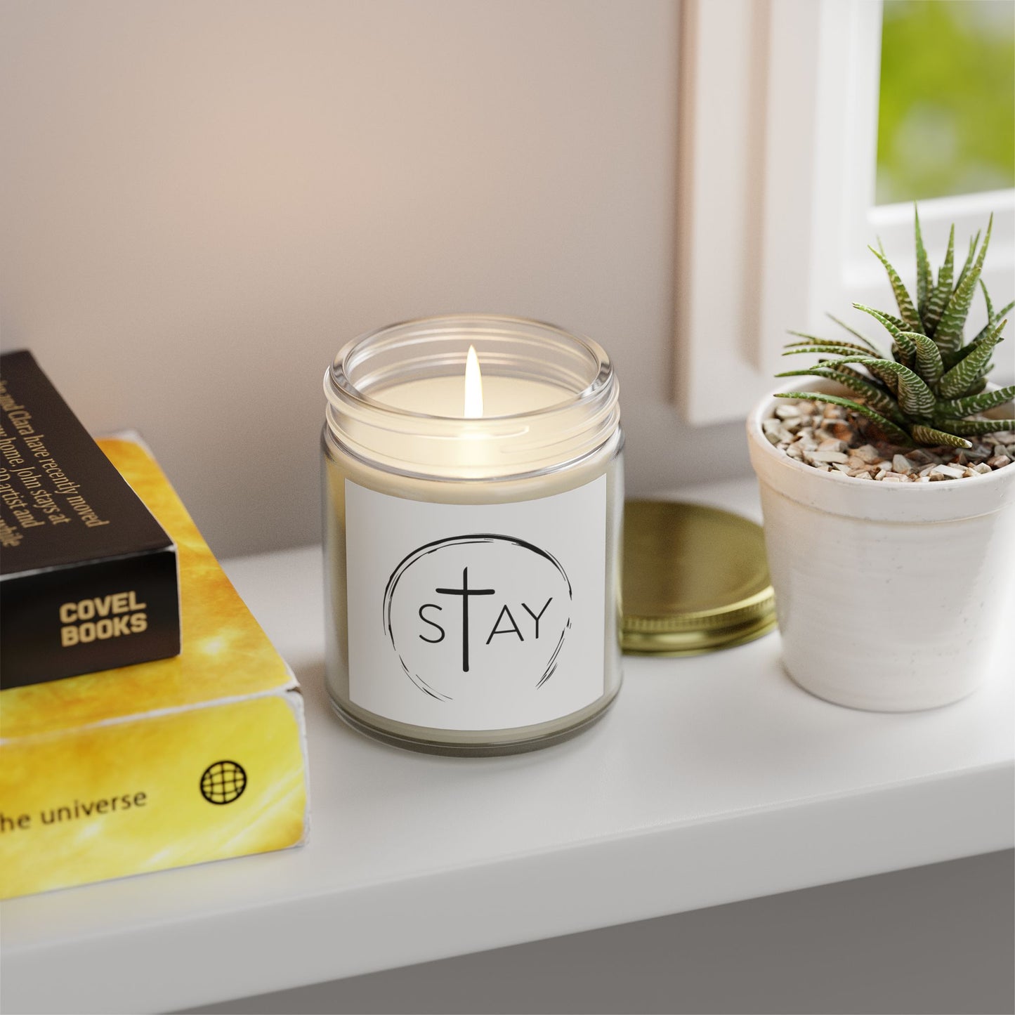 🆕 StayAlive™️ with Cross Scented Candles, Coconut Apricot Wax (4oz, 9oz)