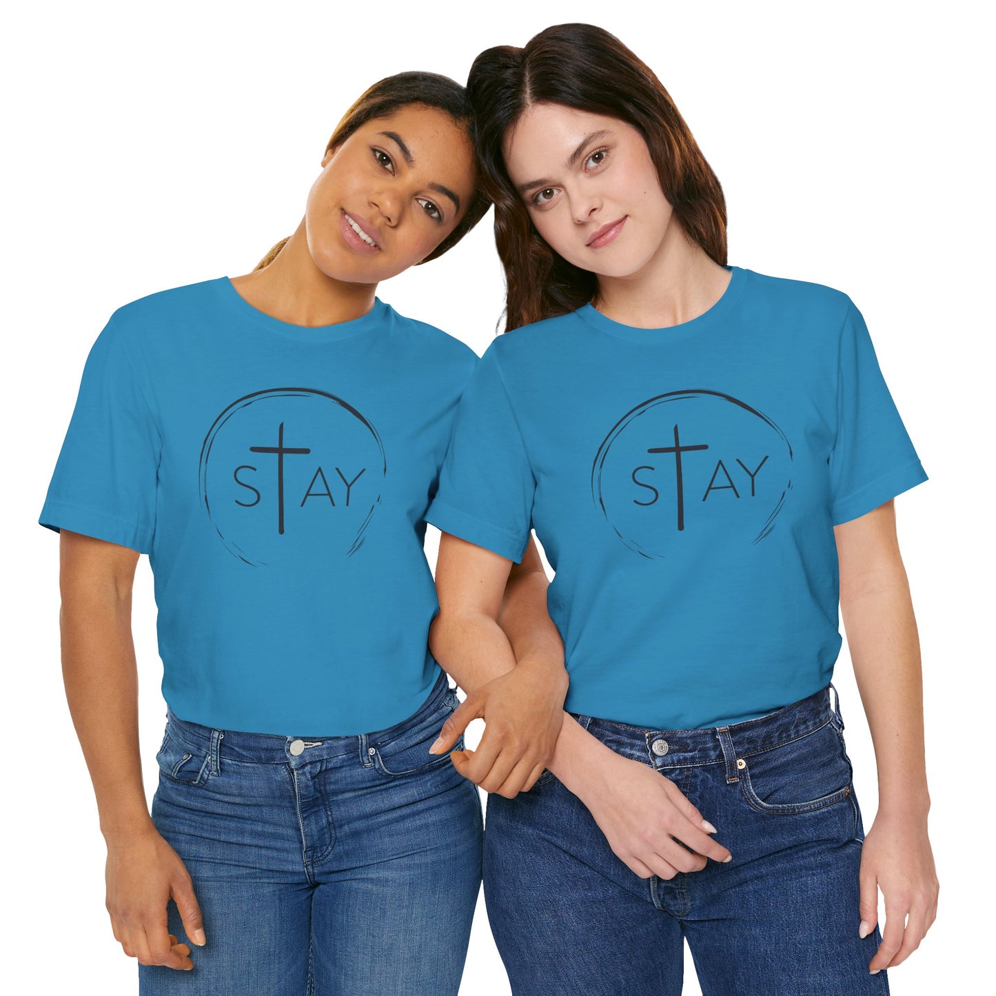 StayAlive™️ with Cross Unisex Jersey Short Sleeve Tee