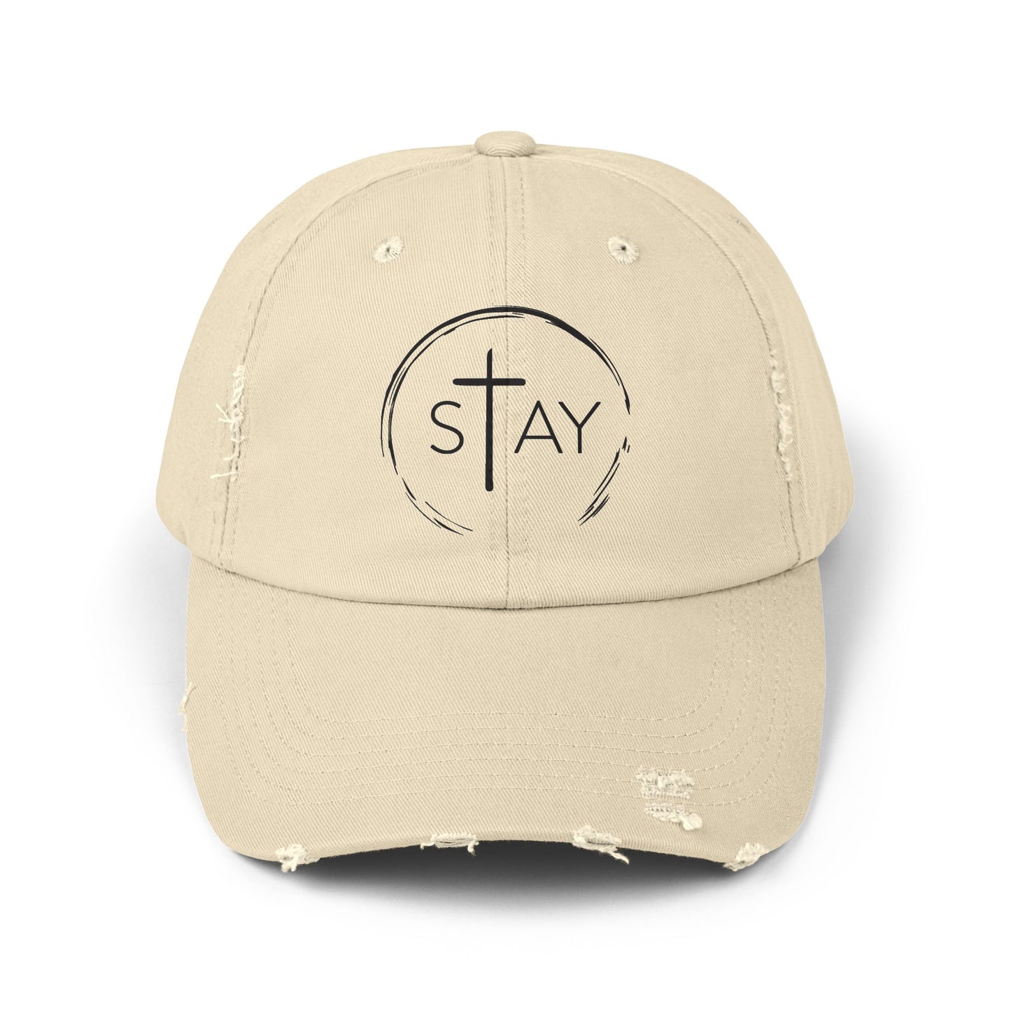 StayAlive™ with Cross Distressed Cap Unisex