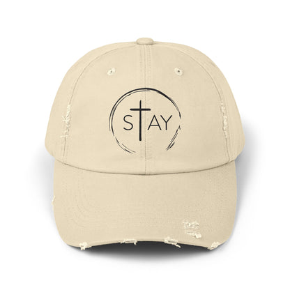 StayAlive™ with Cross Distressed Cap Unisex