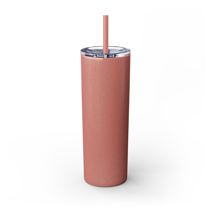 StayAlive™️ with Cross Skinny Tumbler with Straw, 20oz