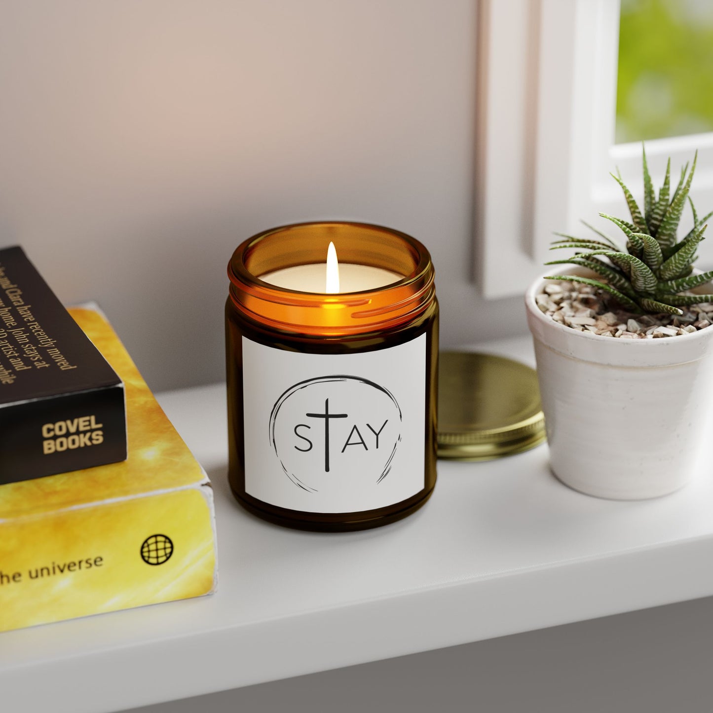 🆕 StayAlive™️ with Cross Scented Candles, Coconut Apricot Wax (4oz, 9oz)