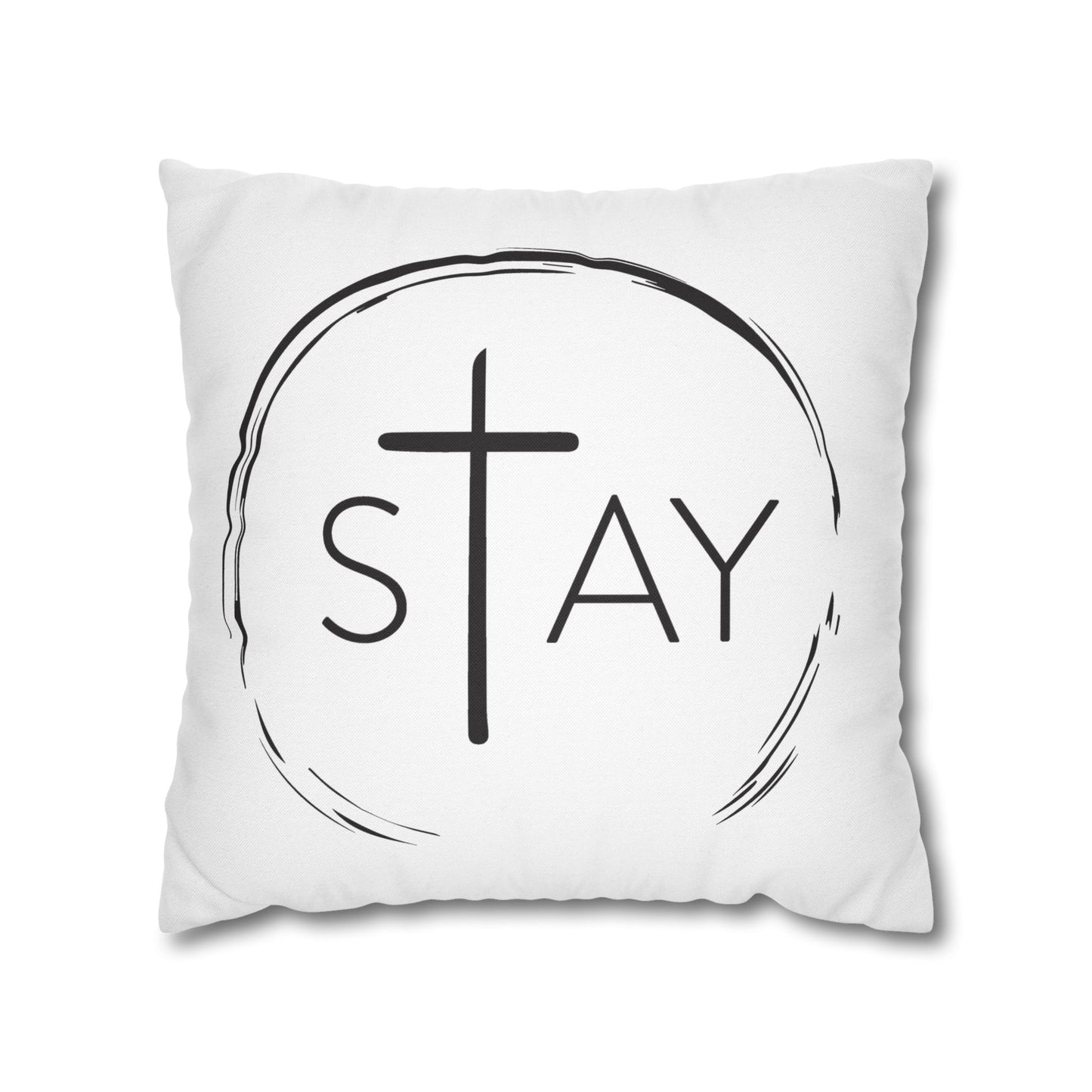 StayAlive™️ with Cross Spun Polyester Square Pillowcase