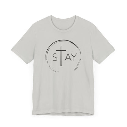 StayAlive™️ with Cross Unisex Jersey Short Sleeve Tee