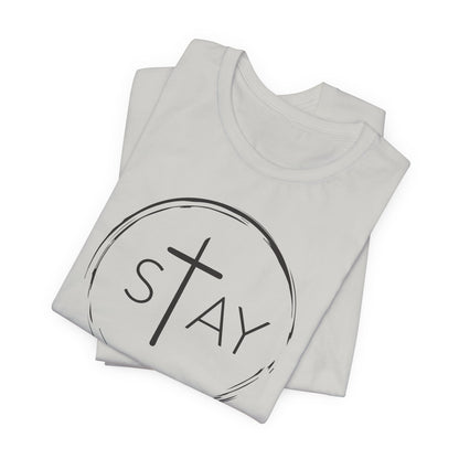 StayAlive™️ with Cross Unisex Jersey Short Sleeve Tee