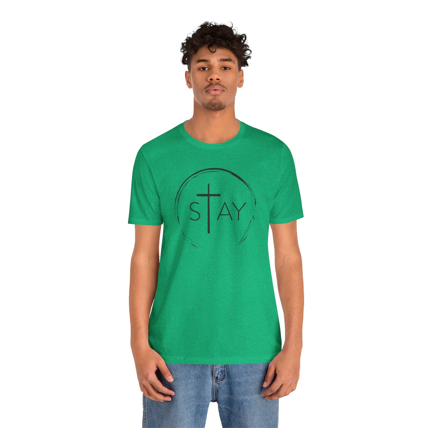 StayAlive™️ with Cross Unisex Jersey Short Sleeve Tee