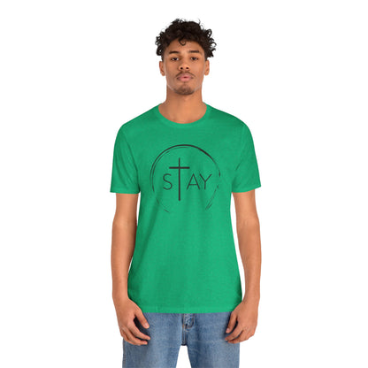 StayAlive™️ with Cross Unisex Jersey Short Sleeve Tee