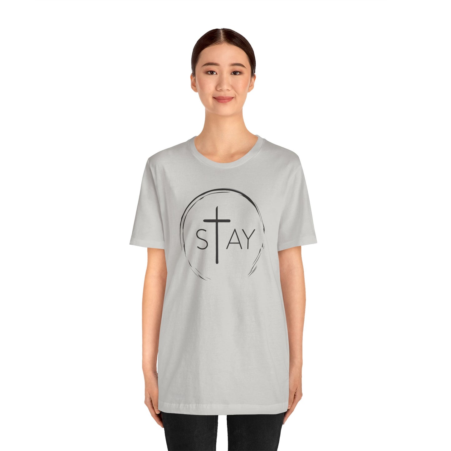 StayAlive™️ with Cross Unisex Jersey Short Sleeve Tee