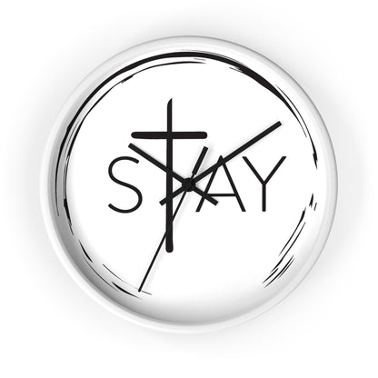 StayAlive™ with Cross | Modern Wall Clock