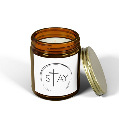 🆕 StayAlive™️ with Cross Scented Candles, Coconut Apricot Wax (4oz, 9oz)