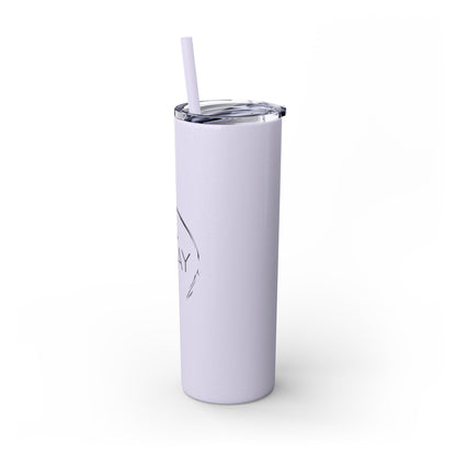 StayAlive™️ with Cross Skinny Tumbler with Straw, 20oz