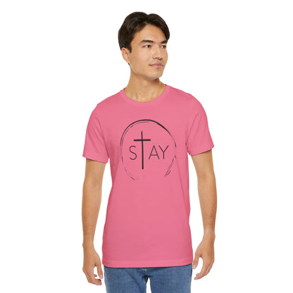 StayAlive™️ with Cross Unisex Jersey Short Sleeve Tee