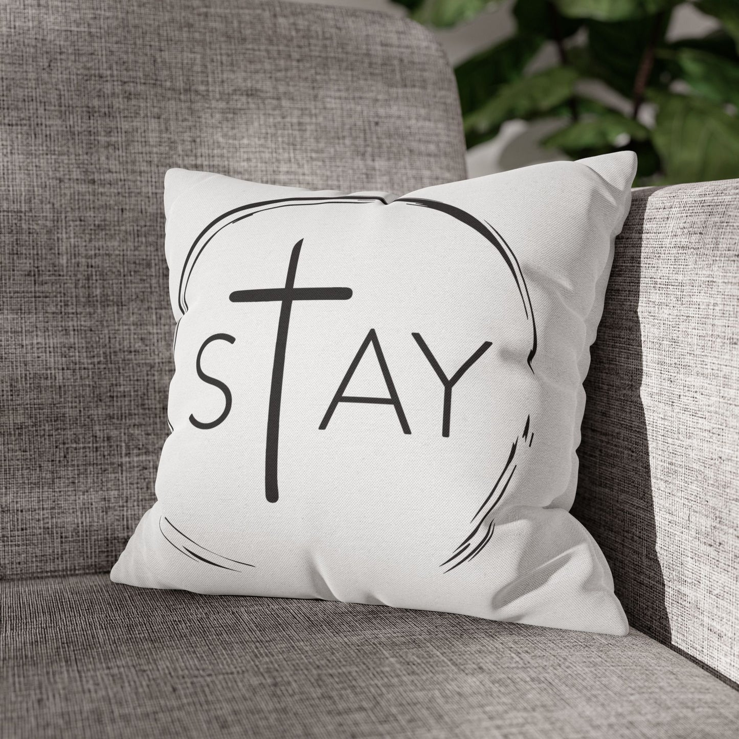 StayAlive™️ with Cross Spun Polyester Square Pillowcase