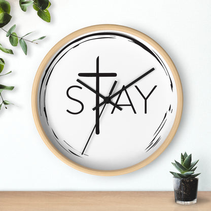 StayAlive™ with Cross | Modern Wall Clock